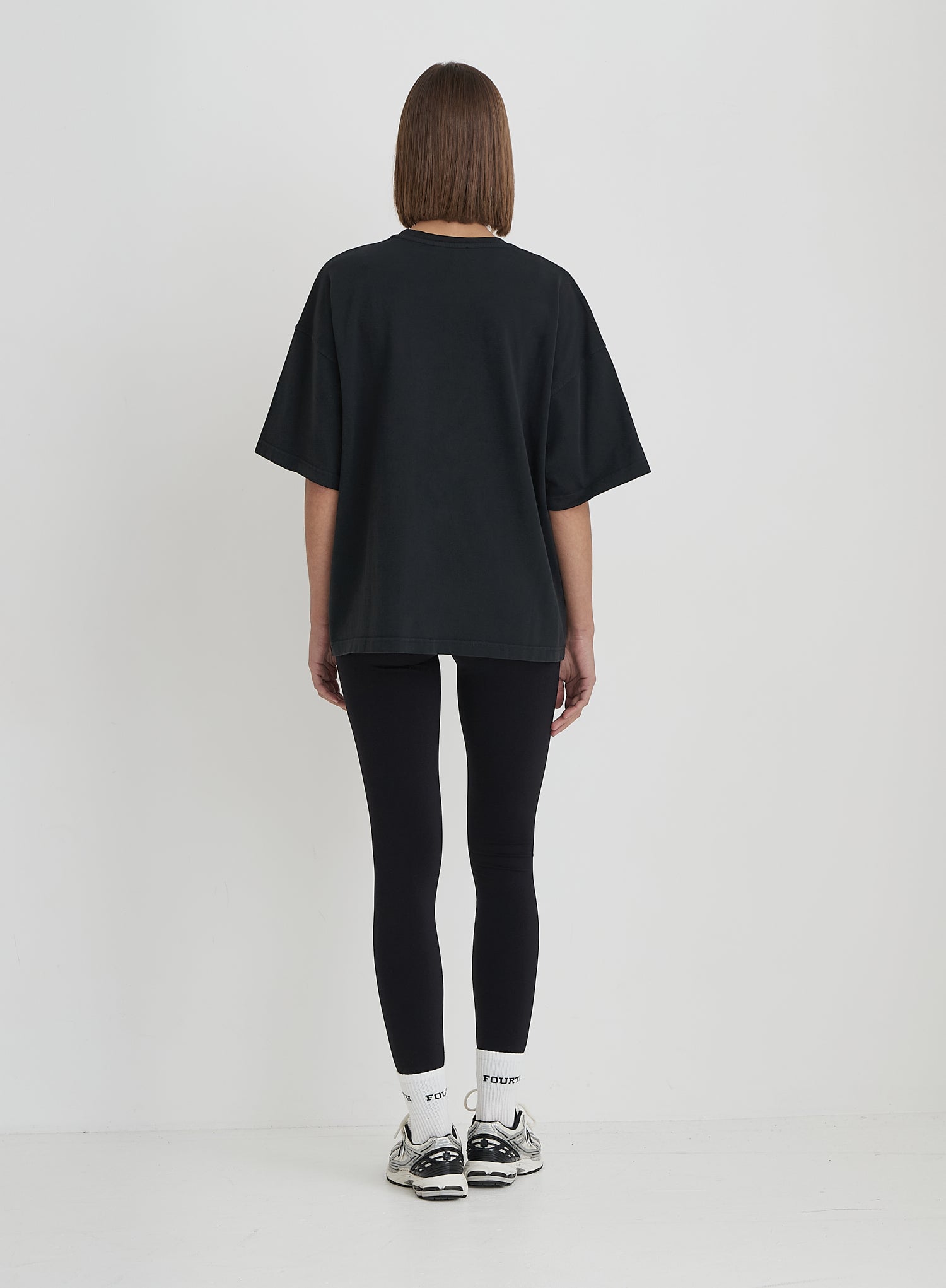 Grey Acid Wash Oversized Distressed Slogan T-Shirt